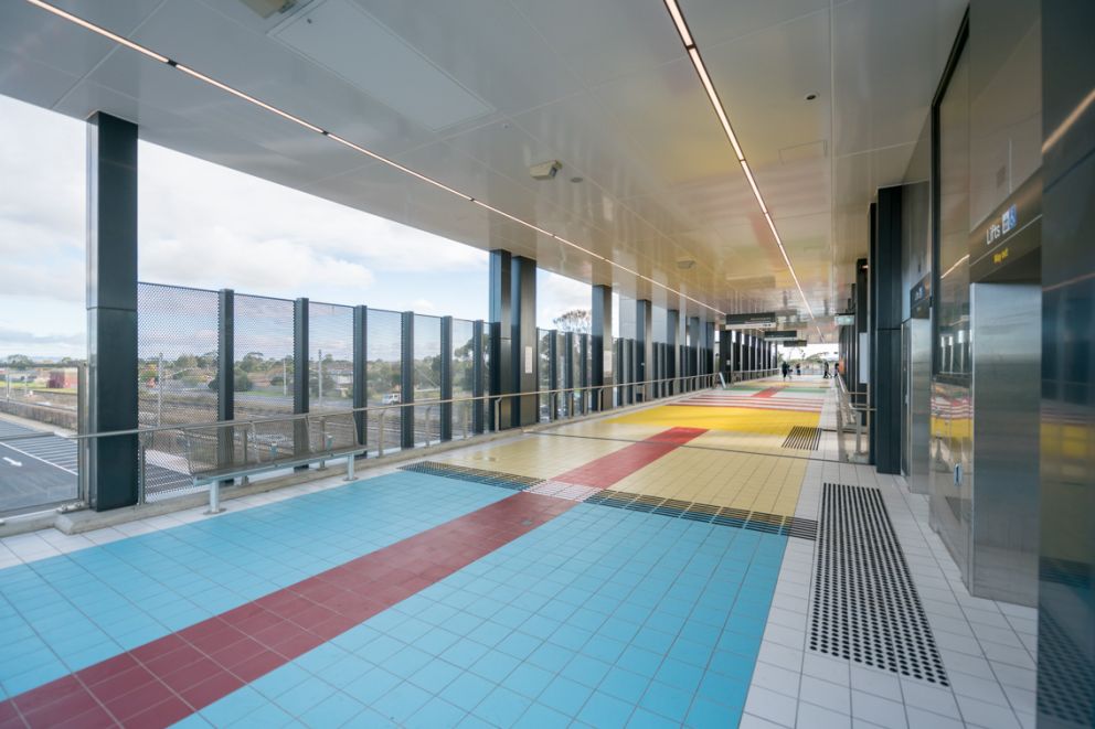 Hoppers Crossing Station pedestrian and cyclist overpass artwork