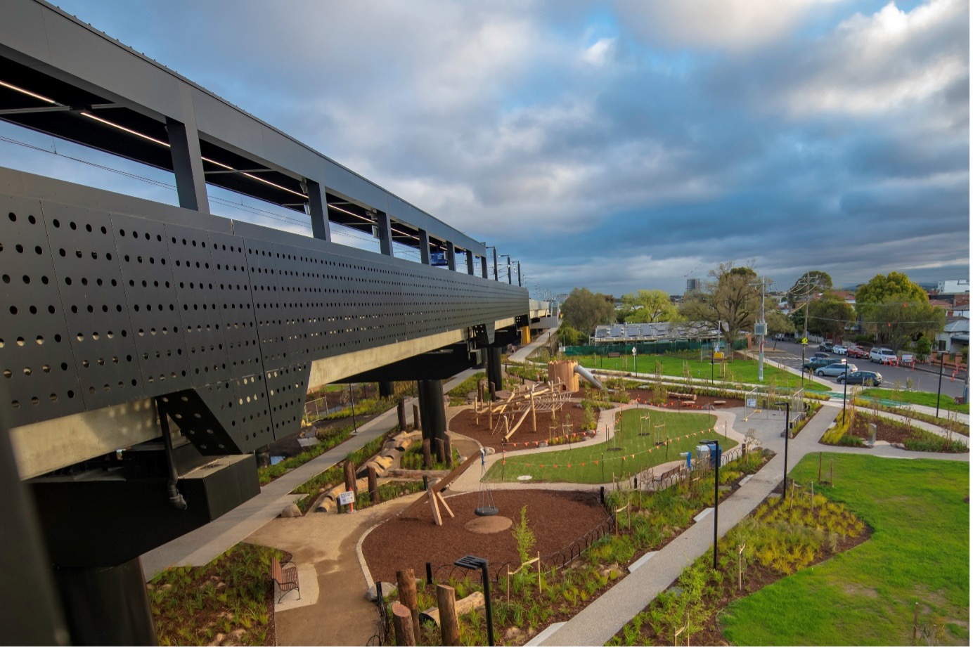 Rail bridges in nearby Coburg 