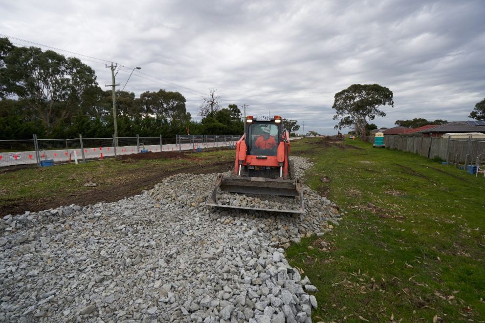 Construction of access tracks and future walking and cycling path