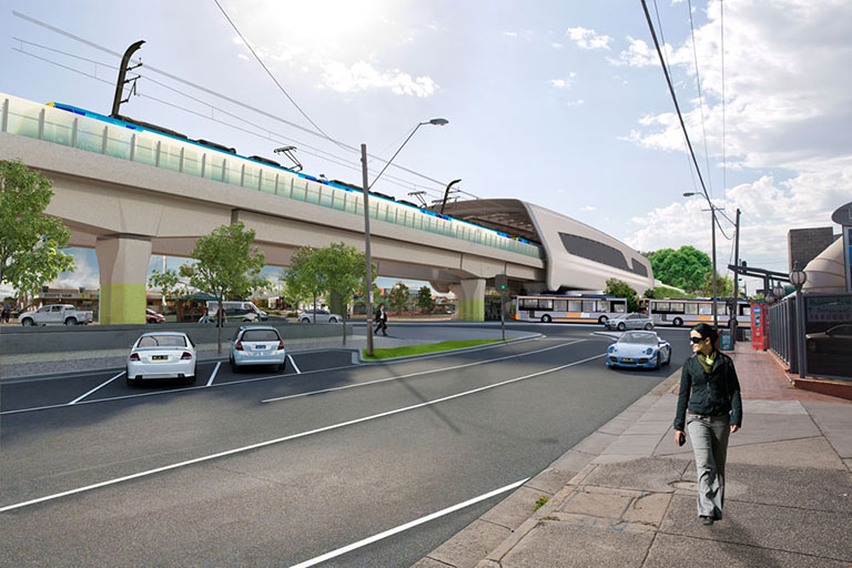 Artist impression of Clayton Station