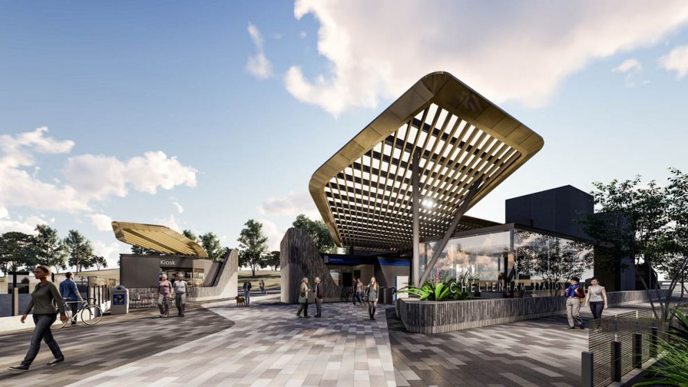Artist's impression of the new Cheltenham Station entry