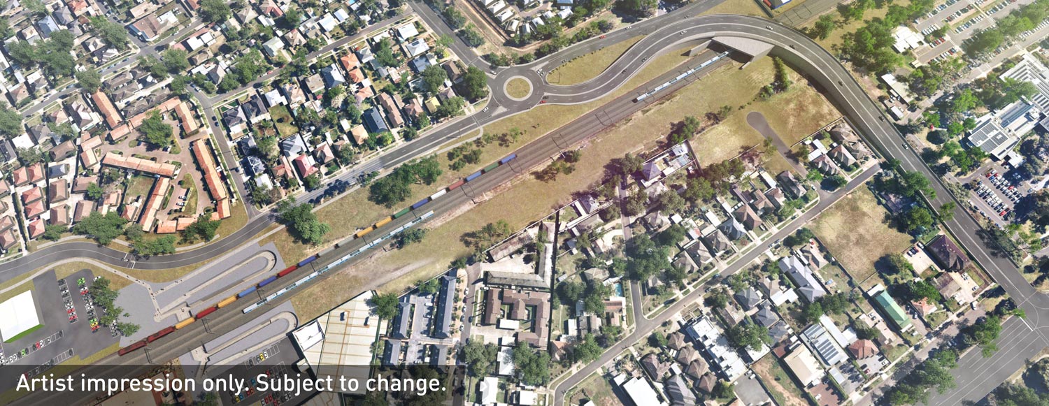 Design A: a road bridge over the rail line at Tarneit Road is the preferred design.