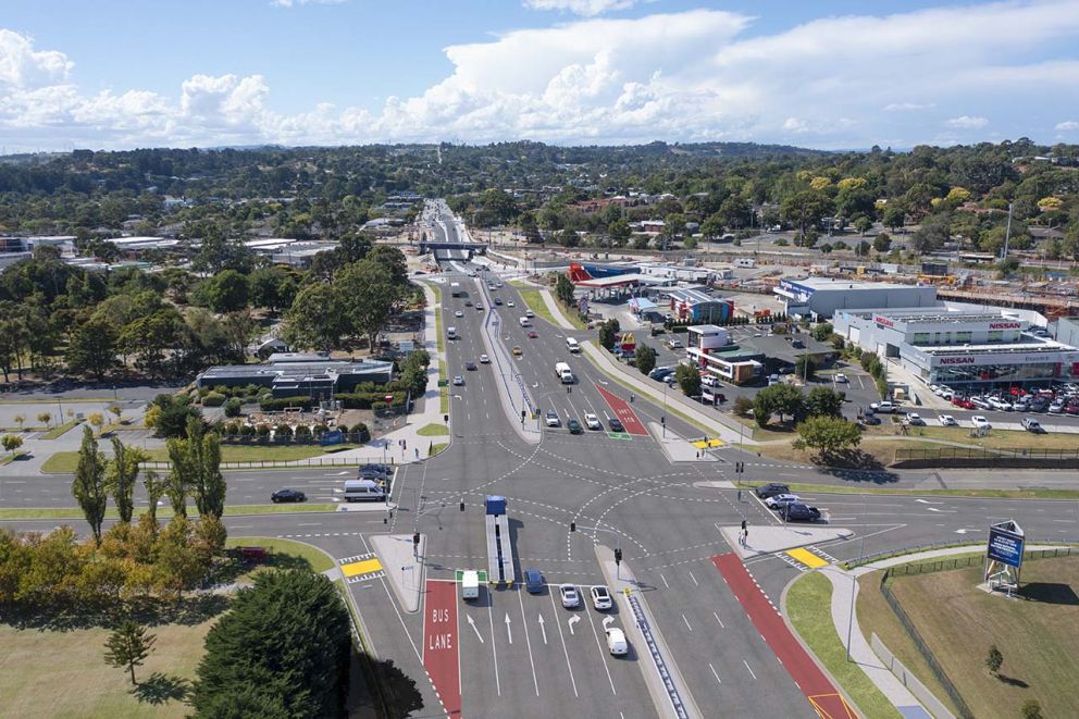 Artist's impression of Clyde Road Upgrade after