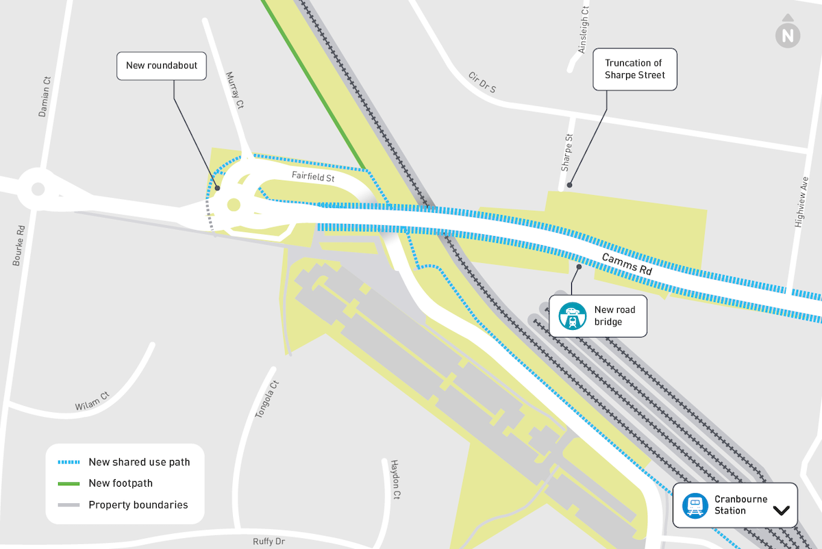 The Camms Road level crossing removal project will require changes to local roads.