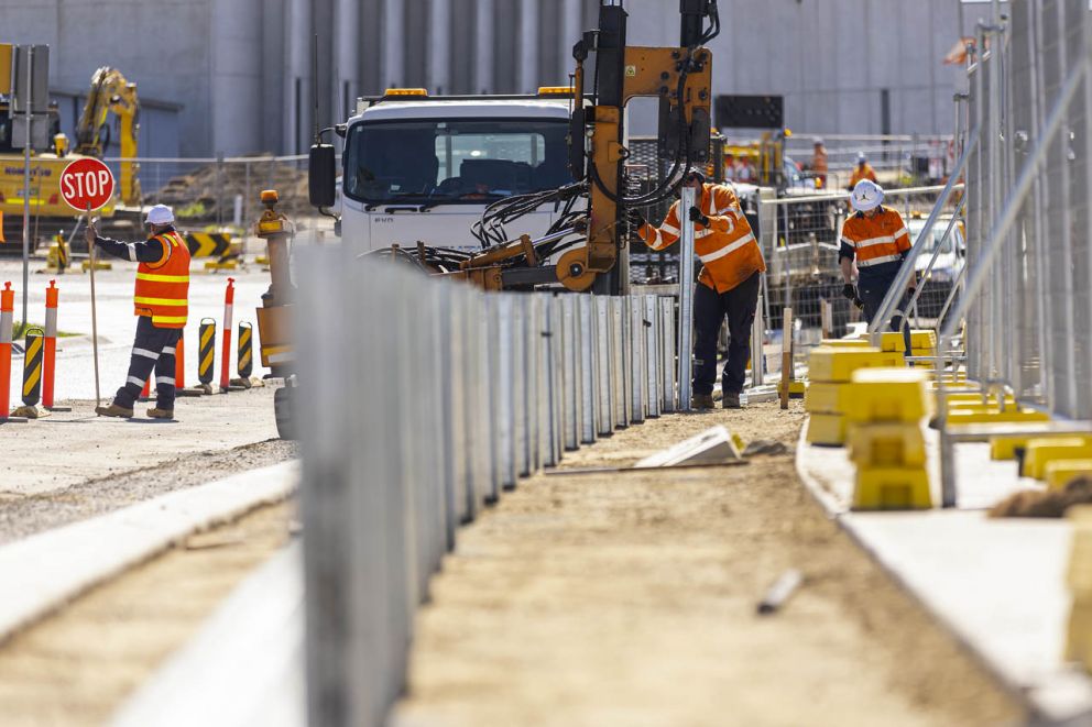 Pound Road West Upgrade construction - September 2022