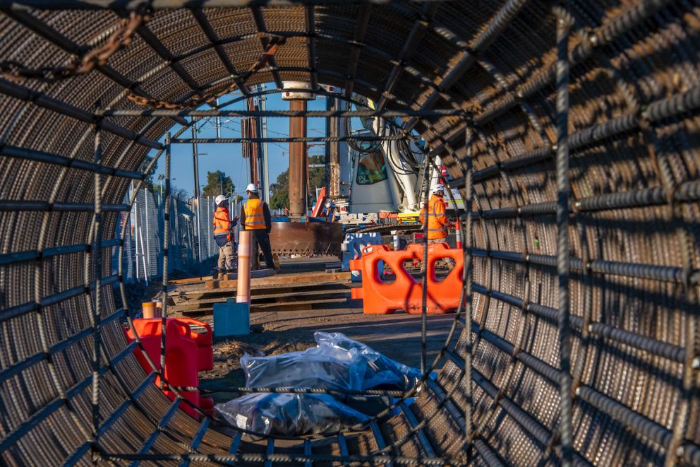 Piling works at Keon Parade