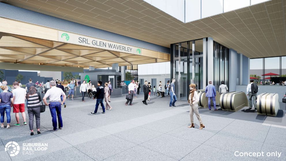 Glen Waverley Station render - concourse