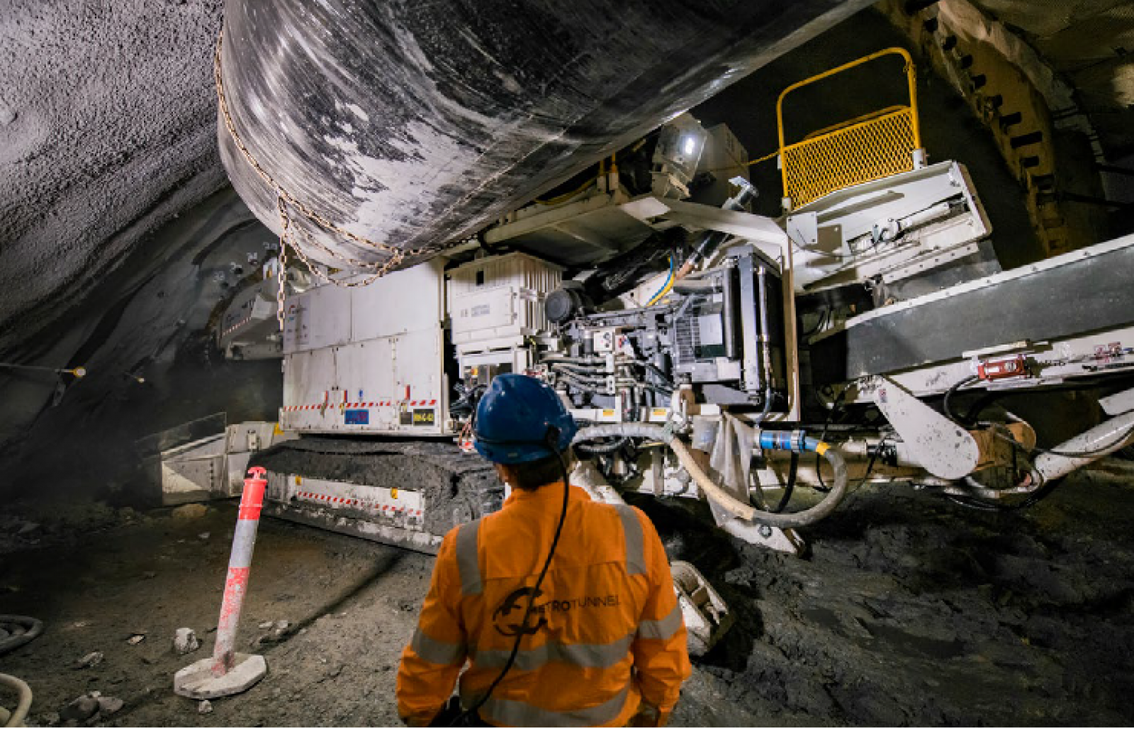 Mined tunnel construction to build sections of the Metro Tunnel Project in Melbourne's CBD