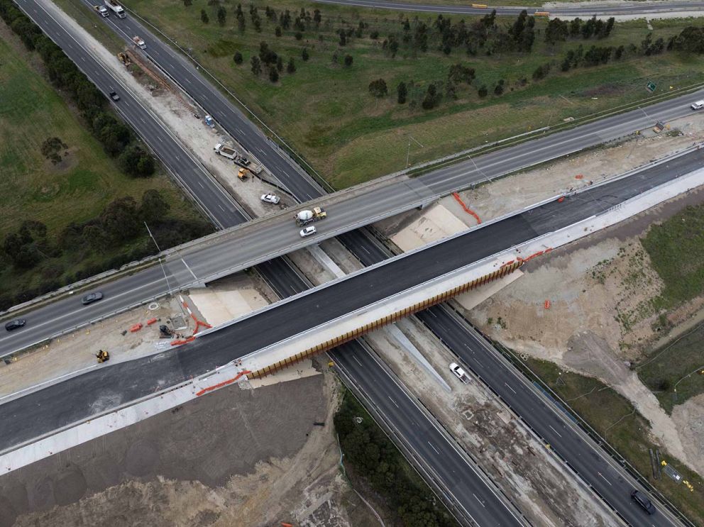 August 2024- Aerial view of the new bridge just before opening