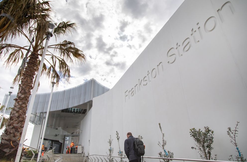 Entrance to the new Frankston Station