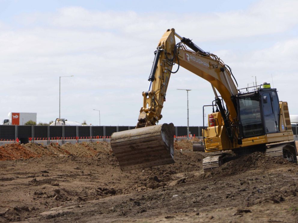 November 2024- Earthworks in progress to shape the upgraded freeway ramp