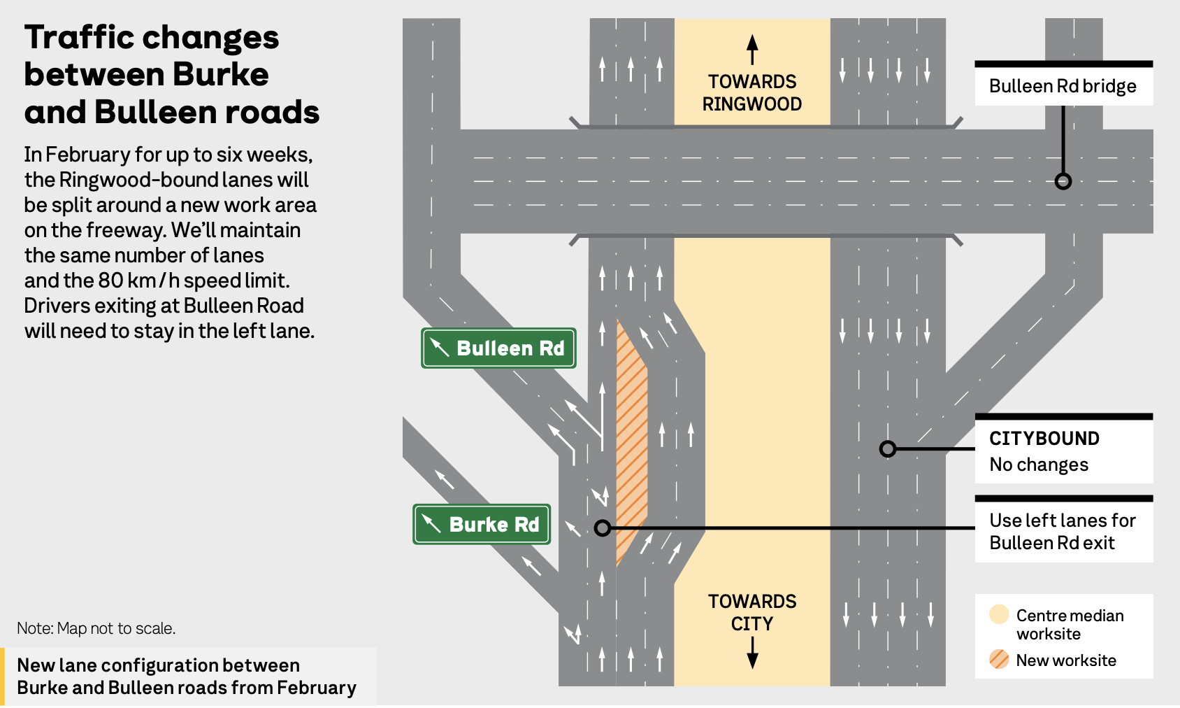 traffic changes between Burke and Bulleen roads