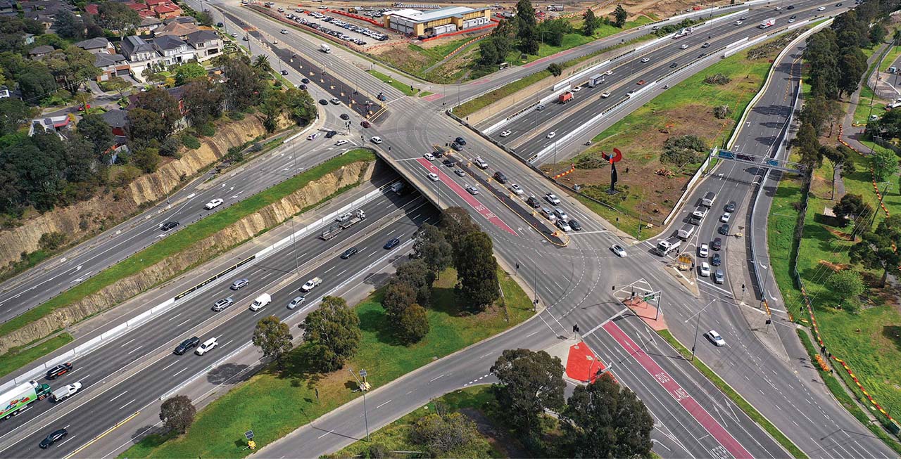 Current configuration of the Doncaster Road bridge