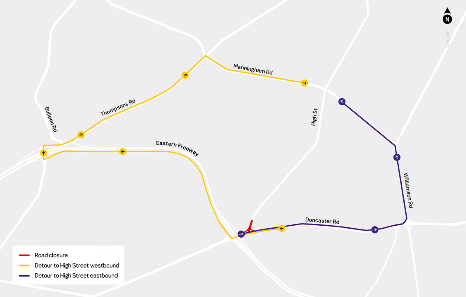 High Street, Doncaster Road intersection closure