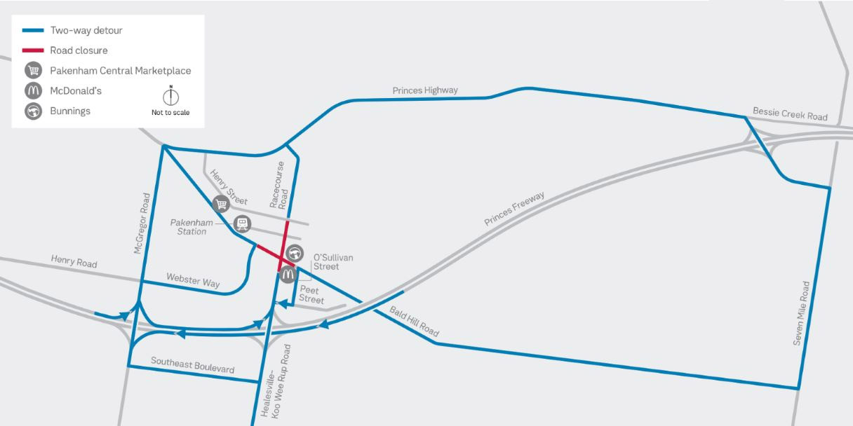 Two way detour map