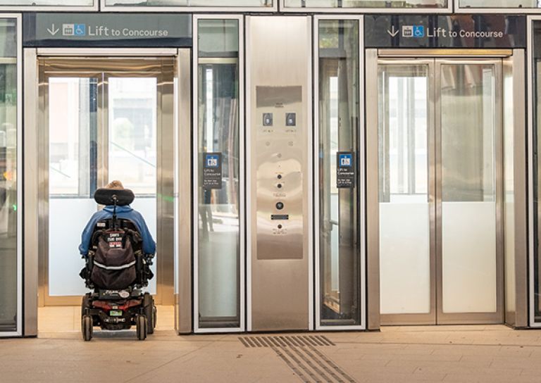 Accessible lifts at stations