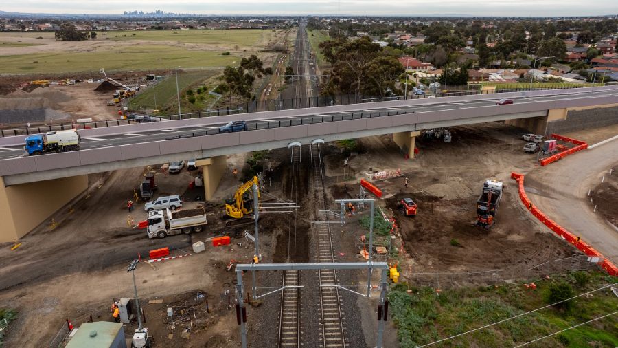 The Calder Park Drive road bridge has open and the boom gates have been removed