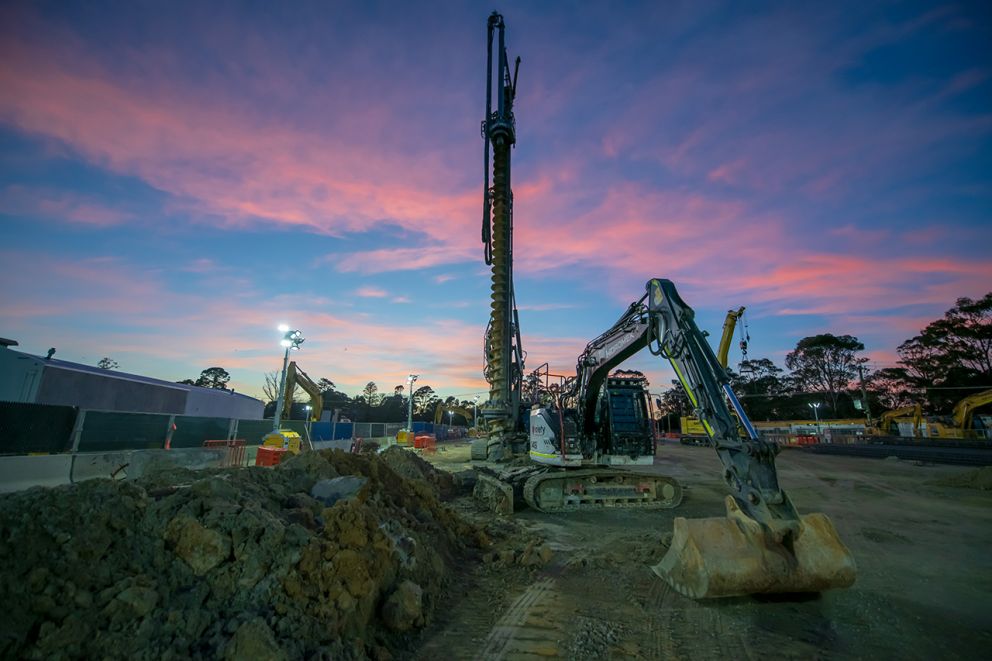 Piles of piles are being drilled for the Webster Street level crossing removal project