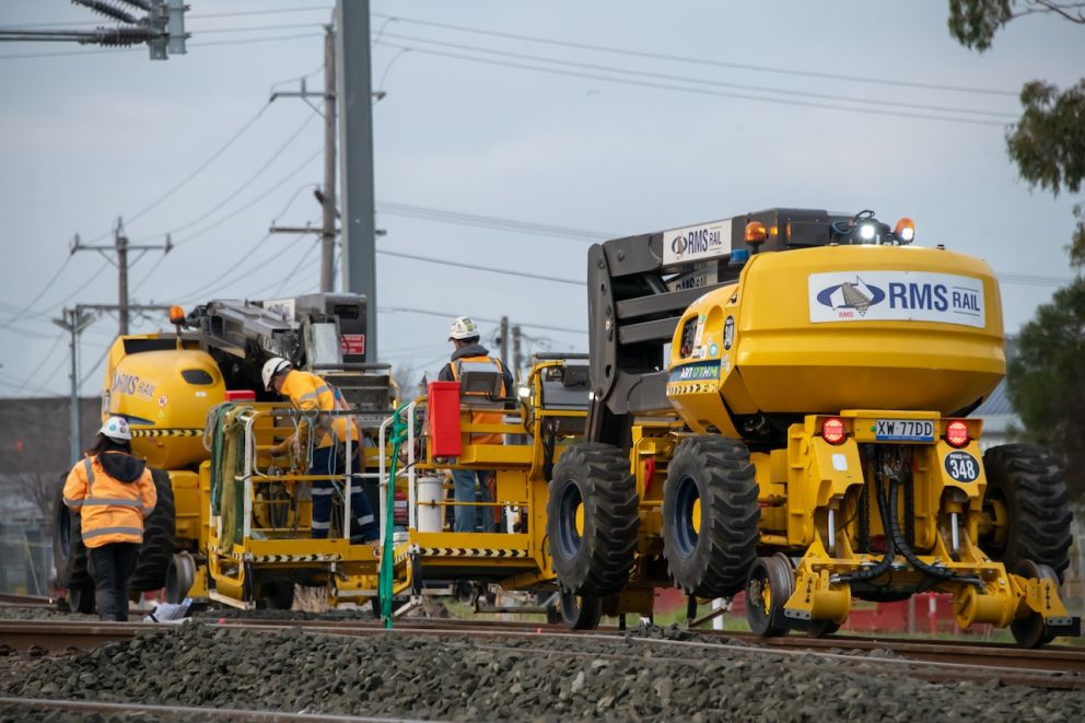 More track work during the construction blitz
