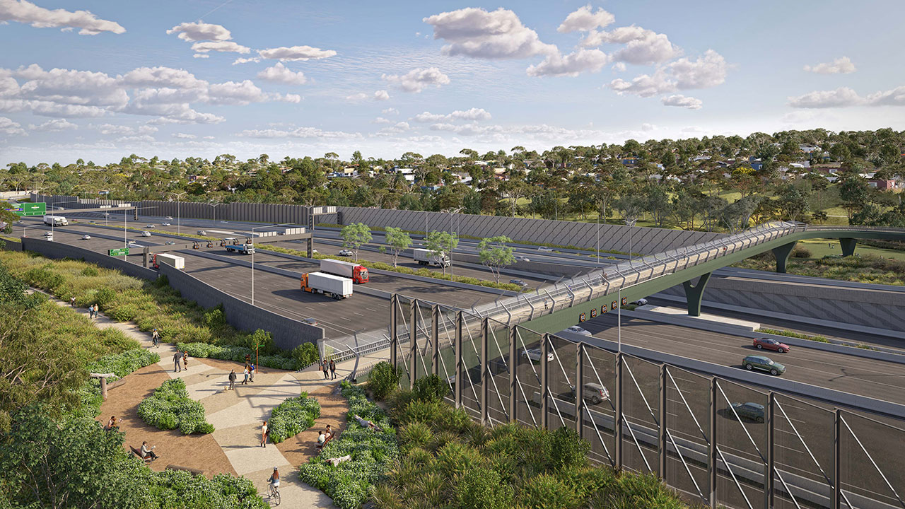 Artist's impression of Eram Road bridge, Box Hill North