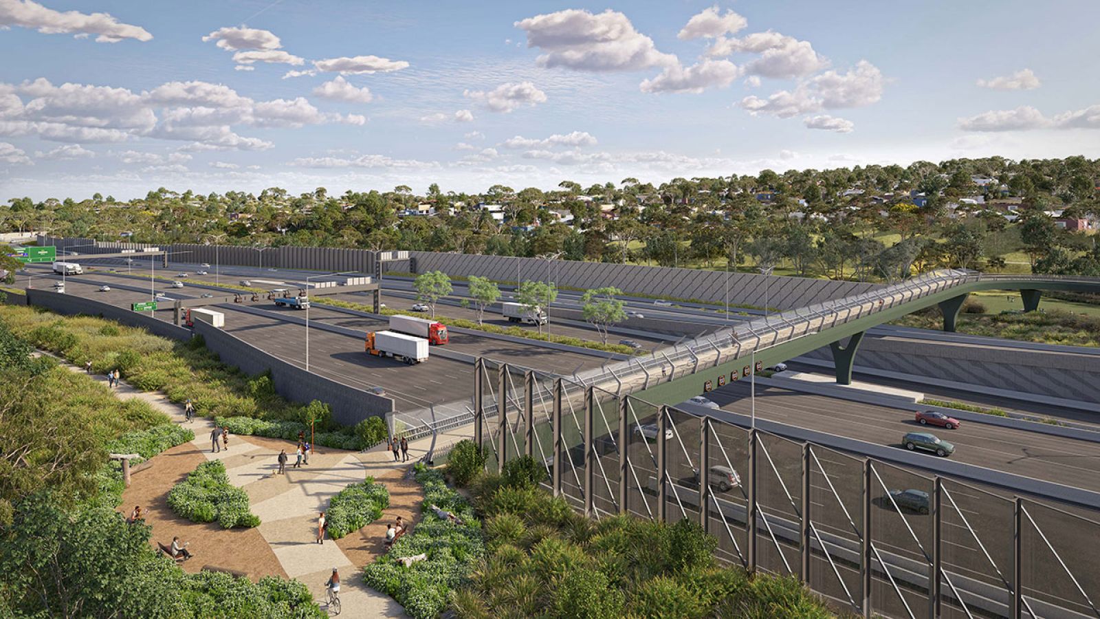 Artist's impression of Eram Road bridge, Box Hill North