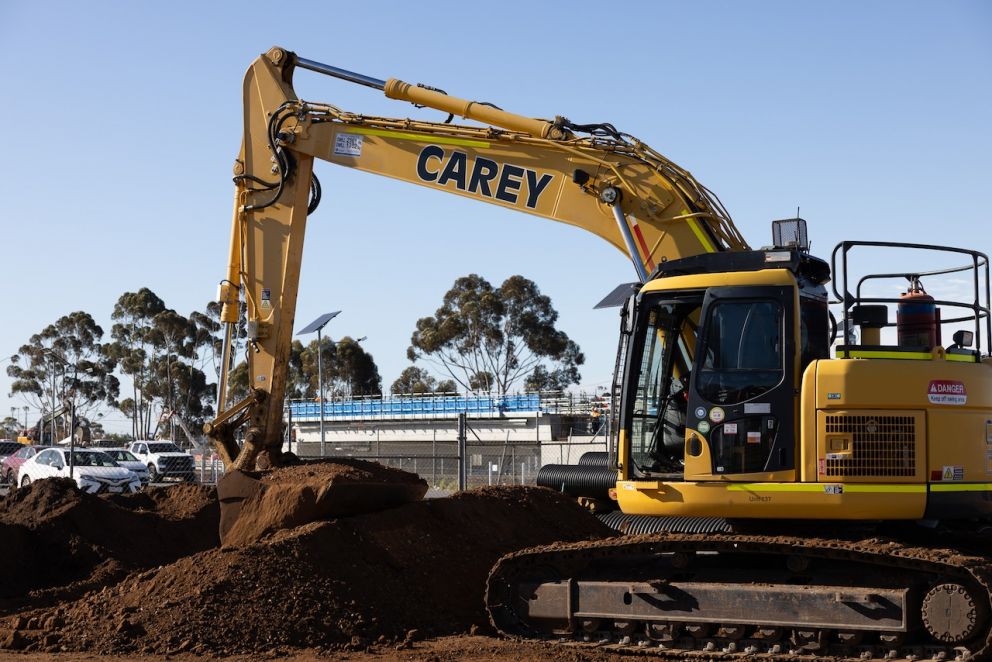 Earthworks on site at Melton