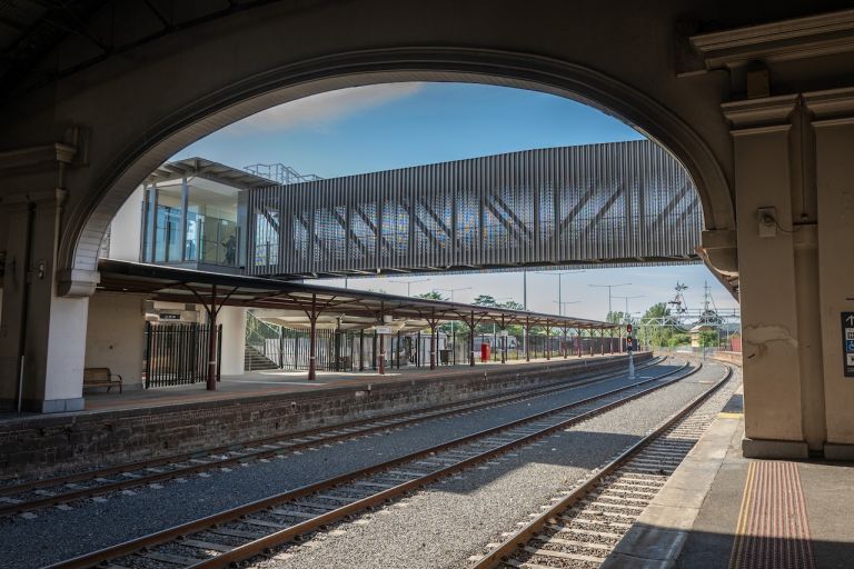 The new pedestrian overpass at Ballarat Station is open