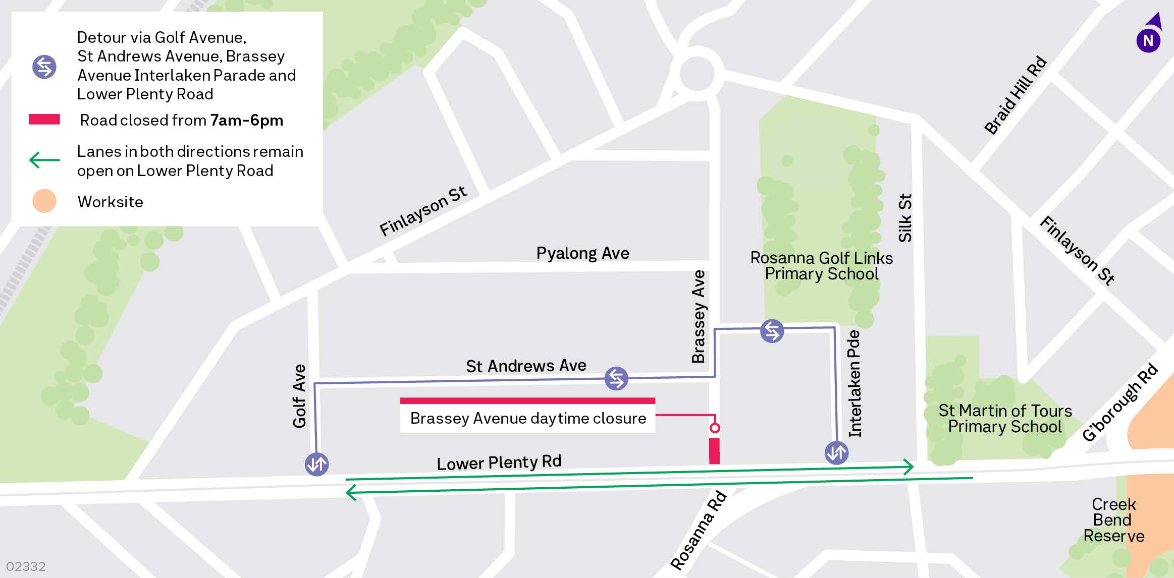 Lower Plenty Rd detour map 2