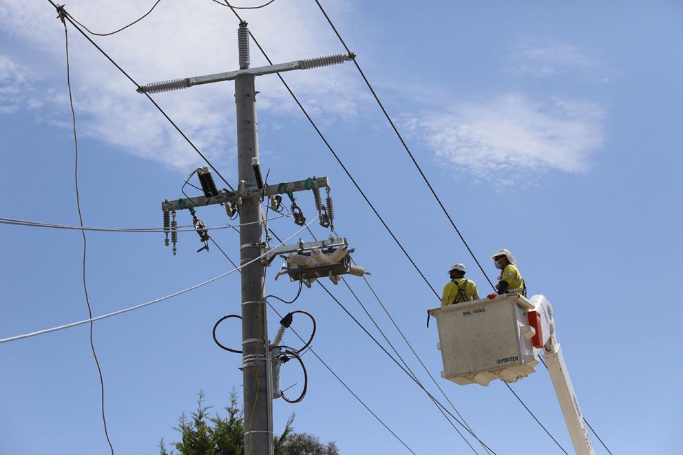 Power line works