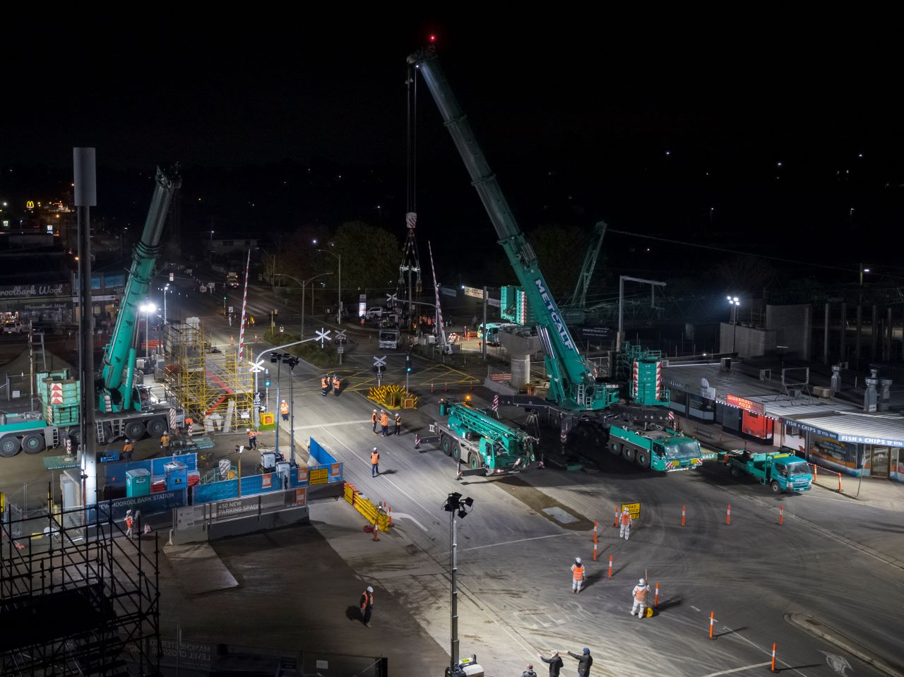 Around the clock works taking place on our Manchester Road, Mooroolbark project