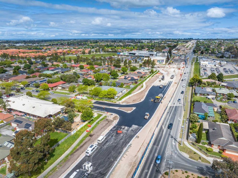 Major works laying the new road at Brindalee Place