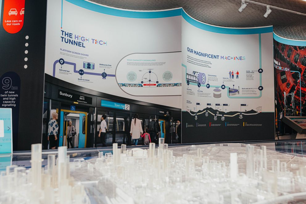 Displays at Metro Tunnel HQ