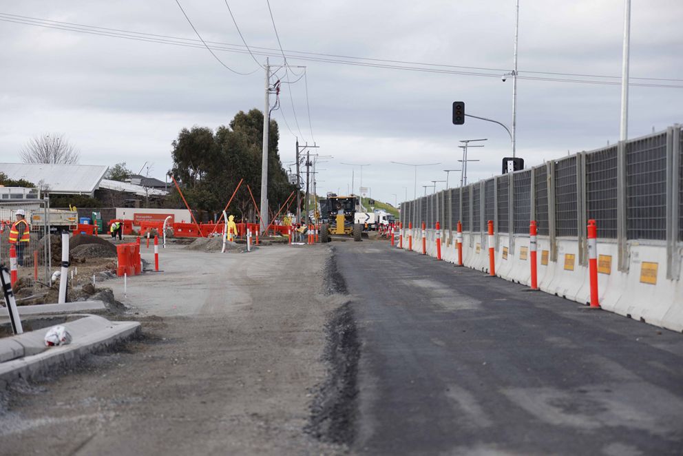 August 2024- Earthworks in progress to build the new lanes on McGregor Road