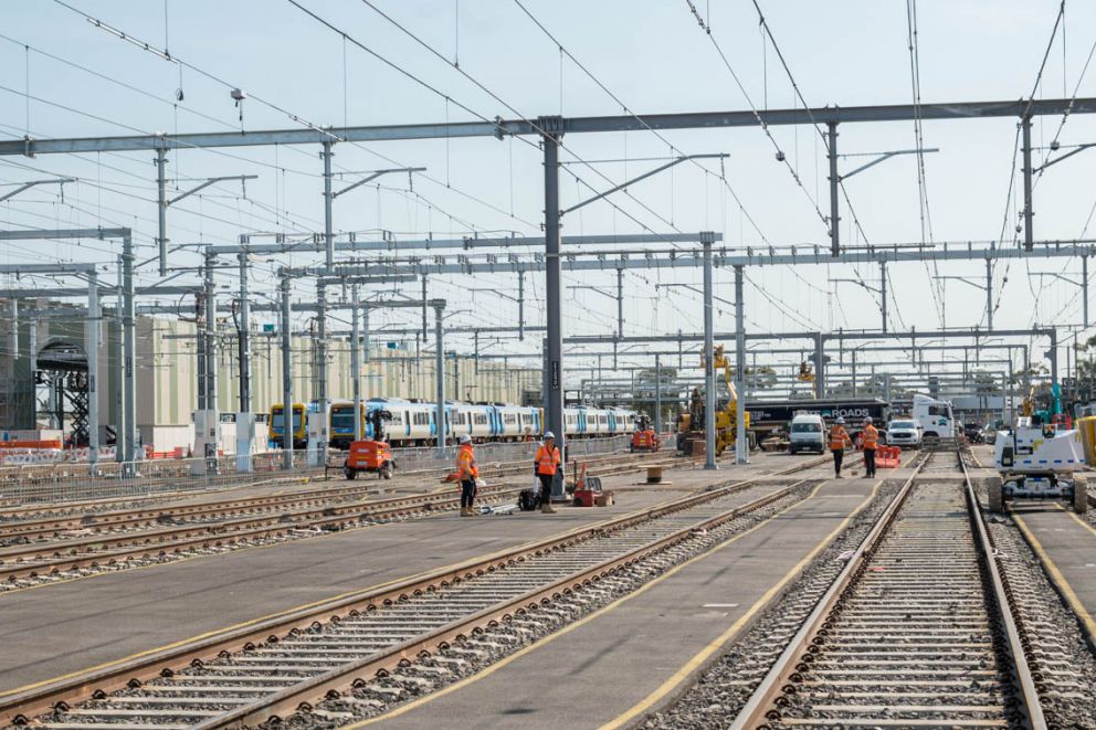 The tracks where trains are stabled are known as lanes, we’re more than doubling the number of lanes at Kananook Train Stabling Yard