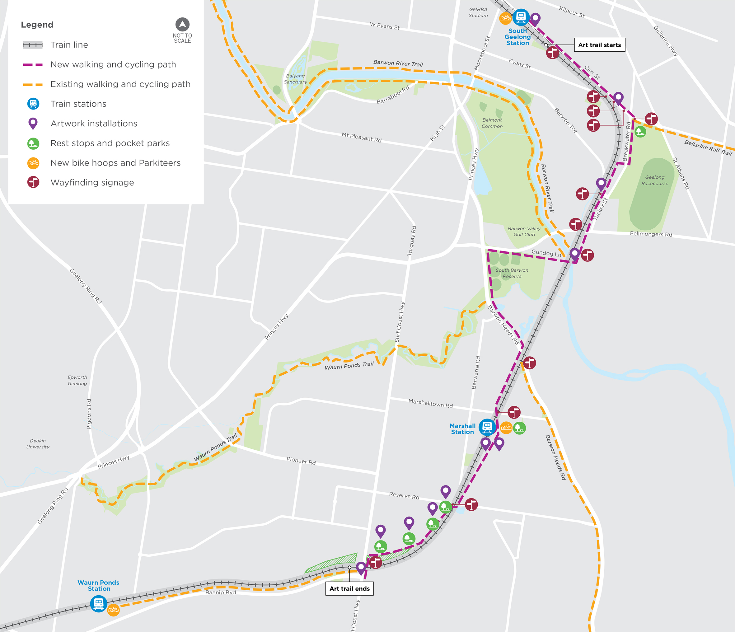 Map of the shared user path as outlined on this page