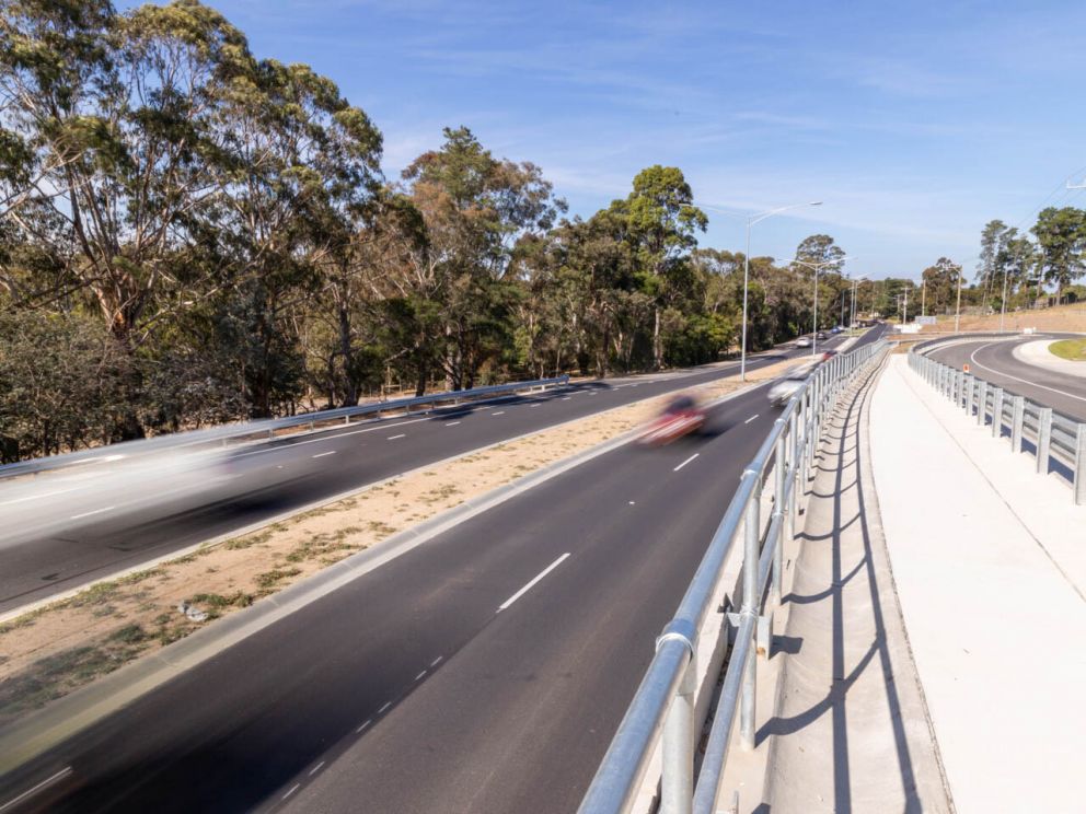 Yan Yean Road Stage 1 completed imagery