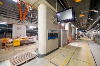 Construction of the State Library Station platforms