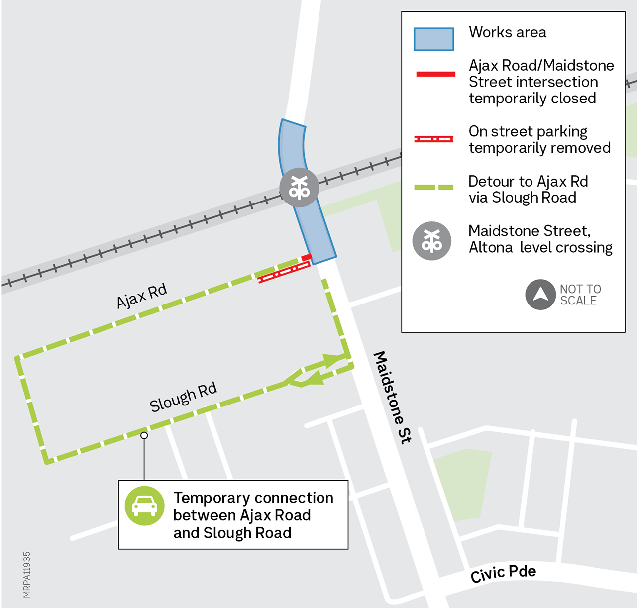 Maidstone Street Closure Map 1