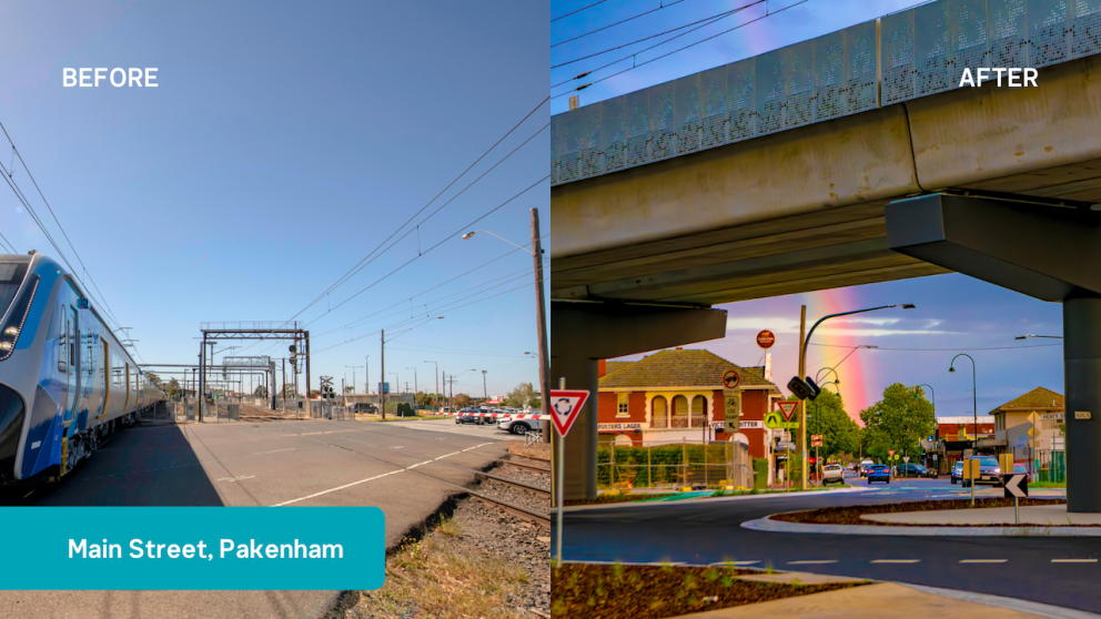 Main Street, Pakenham before and after