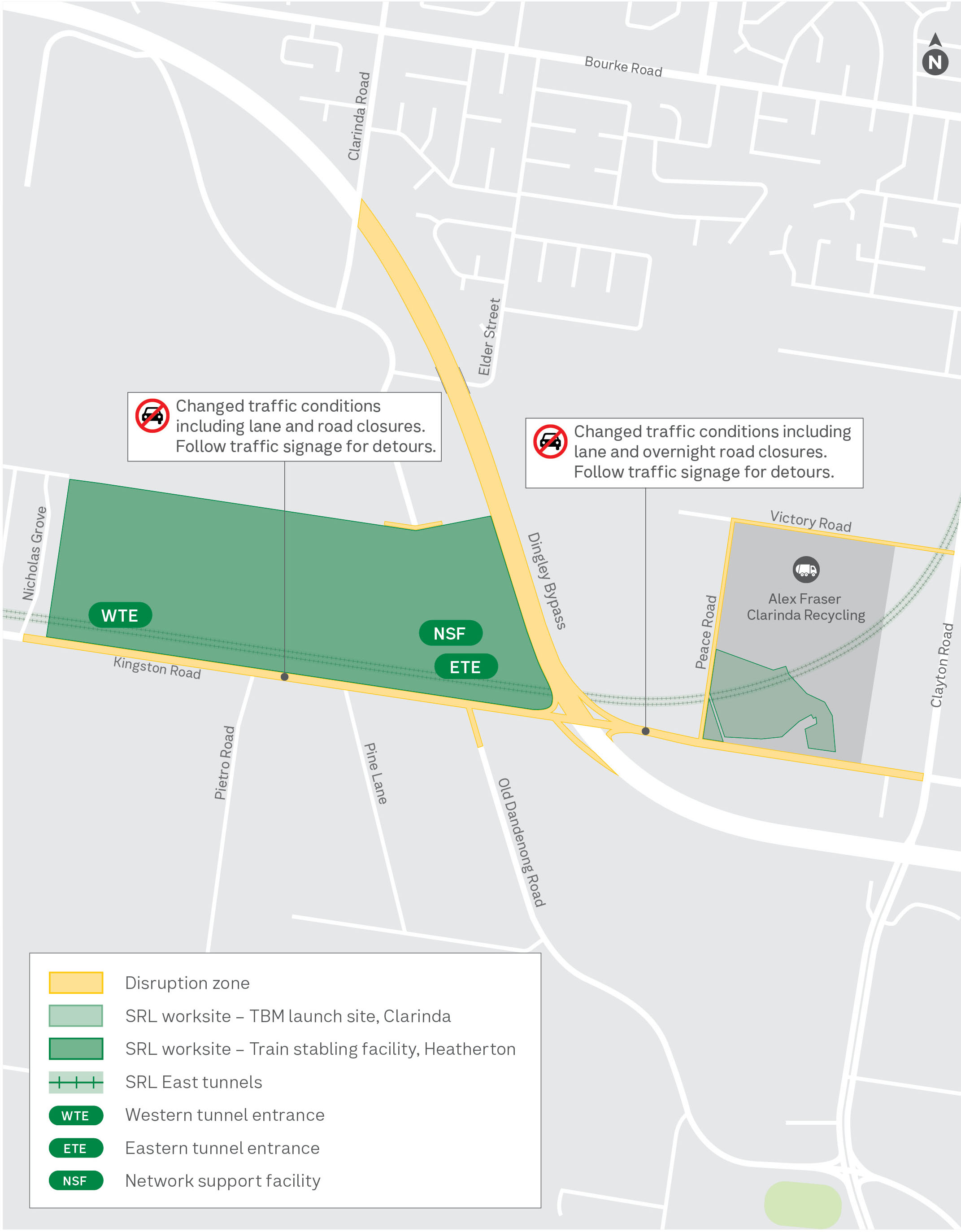 SRL Heatherton November works map