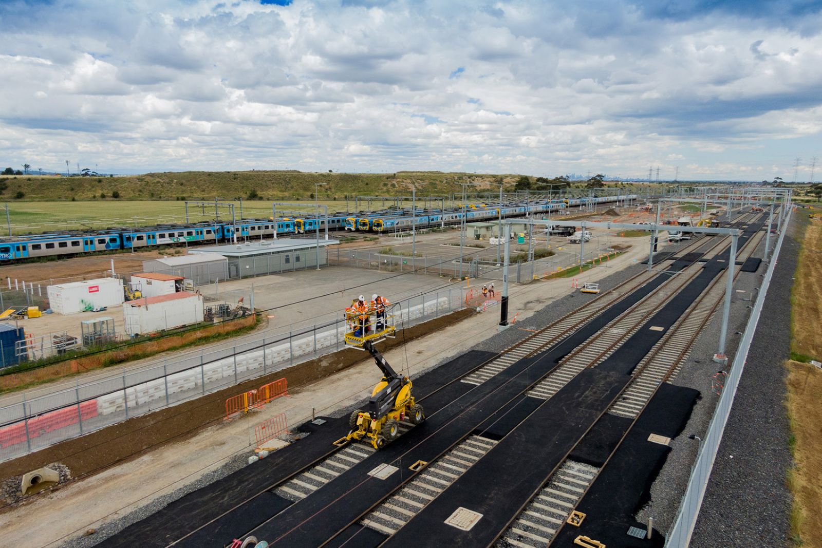 Construction works at Calder Park in November 2020