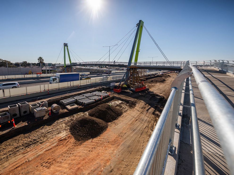 Upgraded Blaxland Avenue pedestrian and cycling overpass