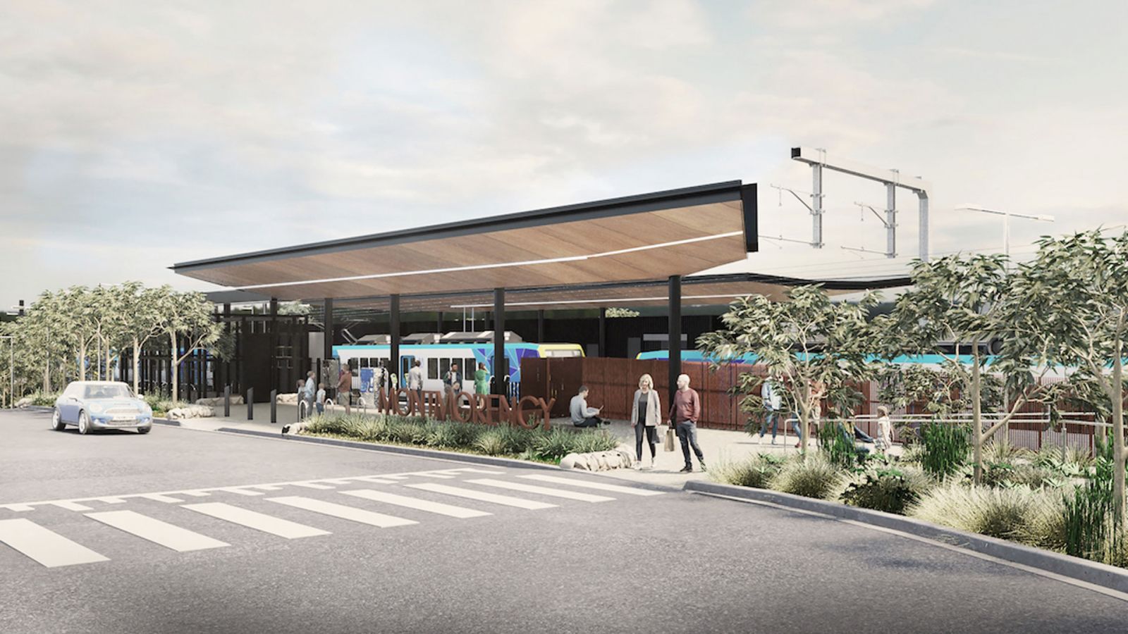 New Montmorency Station entry. Artist impression only, subject to change.