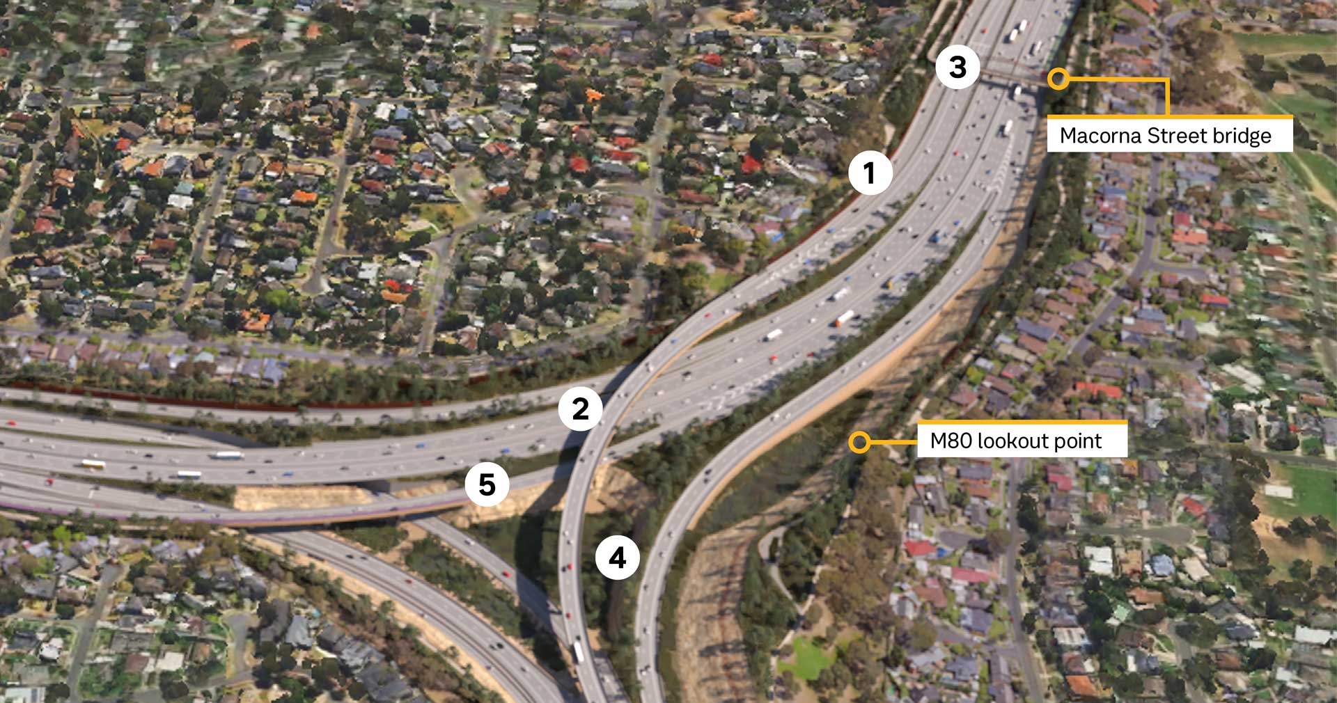 How we're building the new M80 Ring Road Interchange - Graphic