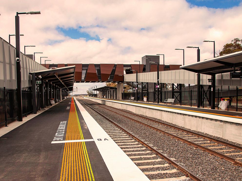 The new Rockbank Station in use