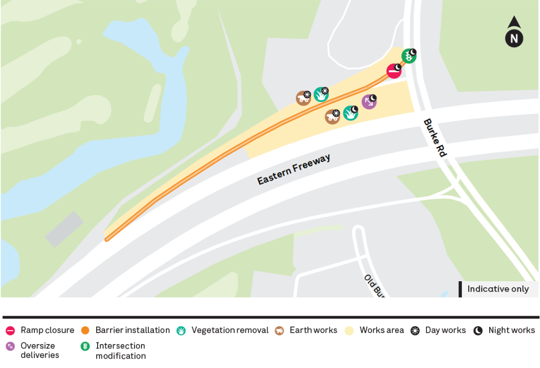 Exit Ramp Realigned Upcoming works near Burke Road eastbound exit ramp - Victoria’s Big Build