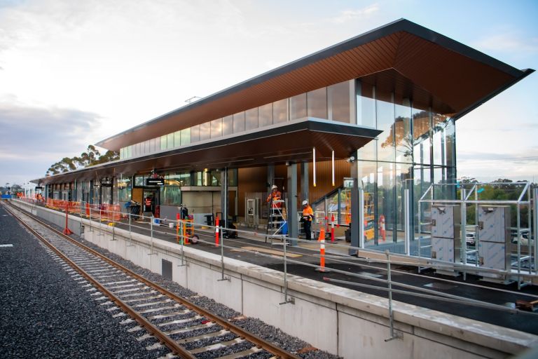 The new platforms are taking shape at Melton