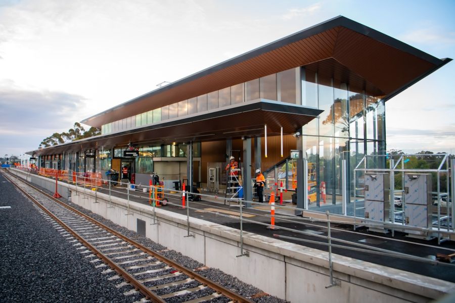 The new platforms are taking shape at Melton