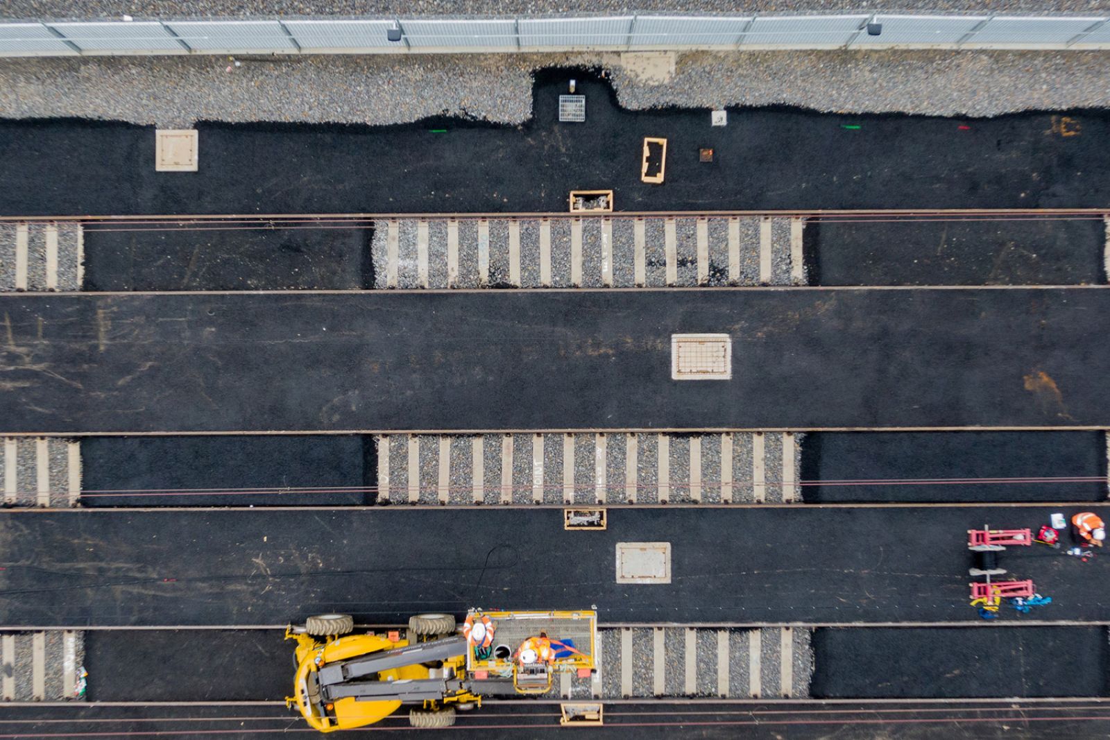 Construction works at Calder Park in November 2020