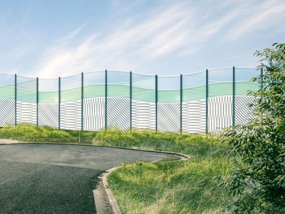 An artist's impression of the new noise walls.